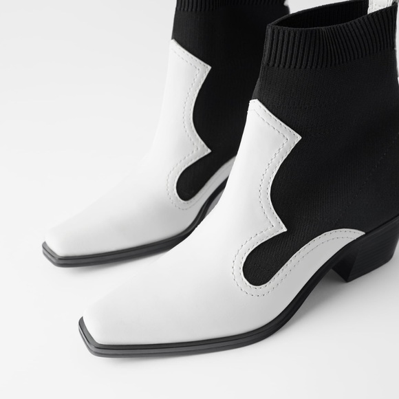 Zara Shoes - ZARA BNWT Contrasting Stretch Ankle Boots